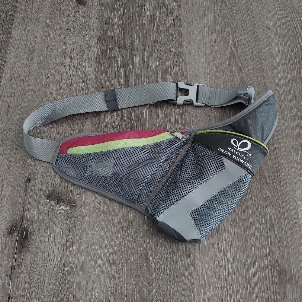 Waterfly Enjoy Your Life Mesh Hiking Fanny Pack Waist Bag